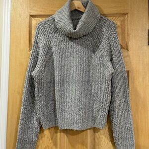 Garage Heather Gray Cowl Neck Sweater